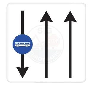 F28 - Banda de circulatie rezervata autovehiculelor de transport public de persoane